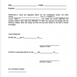 Affidavit Form Free
