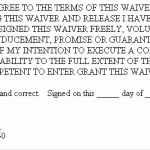 Waiver Of Liability Example