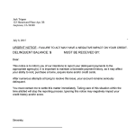Back Rent Owed Letter