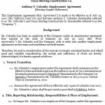 Employment Agreement Sample