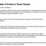 Eviction Letters For Tenants