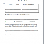 Example Bill Of Sale
