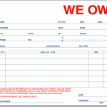 I Owe You Form I Owe You Form