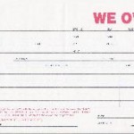 I Owe You Form I Owe You Form