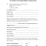 Moral Character Affidavit Sample