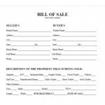 Bill Of Sale