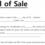 Bill Of Sale