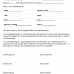 Bill Of Sale Form Car