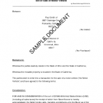 Bill Of Sale - Sample