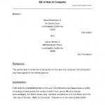 Bill Of Sale - Sample