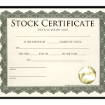 Blank Stock Certificates