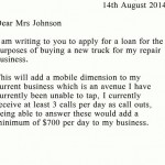 Business Loan Application Letter Sample