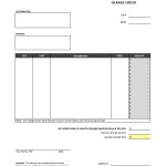 Change Order Form Template