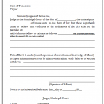 Character Affidavit Form