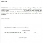 Character Affidavit Form