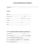 Computer Maintenance Contract Sample Computer Maintenance Contract Sample