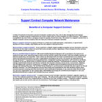 Computer Maintenance Contract Sample Computer Maintenance Contract Sample