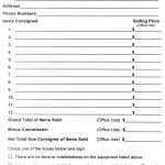 Consignment Form Consignment Form