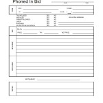 Construction Bid Form