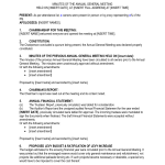 Corporate Minutes Sample