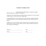 Drug Test Consent Form