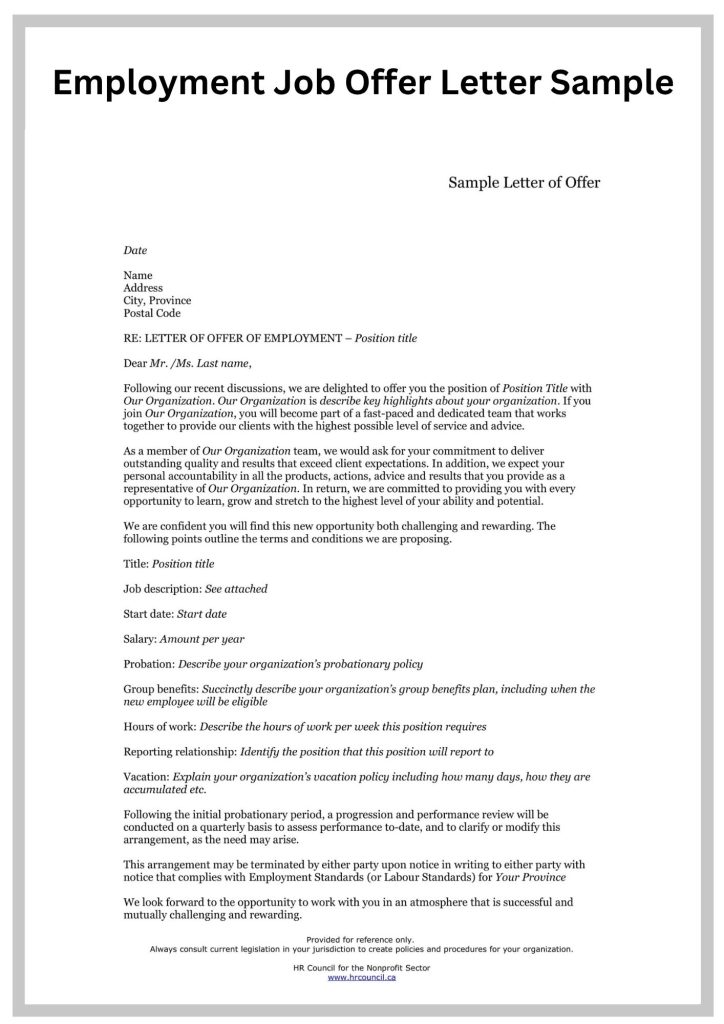 Employment Job Offer Letter Sample Simple Employment Job Offer Letter Sample Template