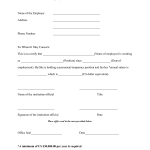 Employment Verification Form Template