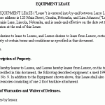Equipment Leasing Agreement