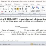 Free Will Document Template