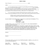 Hoa Proxy Form Template Hoa Proxy Form Template