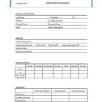 Job Application Form Template