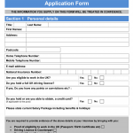 Job Application Form Template