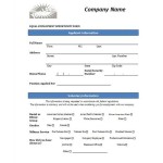 Job Application Form Template