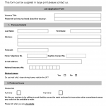 Job Application Form Template