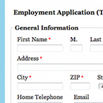 Job Application Form Template