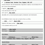 Last Will And Testament . Sample