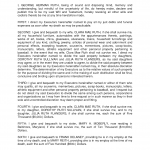 Last Will And Testament . Sample