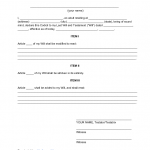 Last Will And Testament . Sample