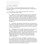 Letter Of Intent To Purchase