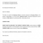 Letter Of Proof Of Employment 