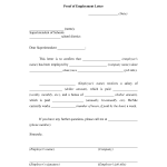 Letter Of Proof Of Employment 