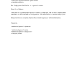 Letter Of Proof Of Employment 