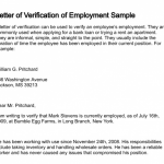 Letter Of Verification Letter Of Verification