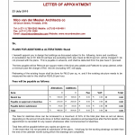 Letters Of Appointment