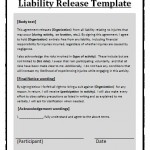 Liability Waiver Form Template Liability Waiver Form Template