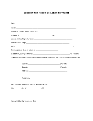 Medical Consent Form For Minors - Free Printable Documents