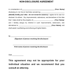 Non Disclosure Agreement Sample