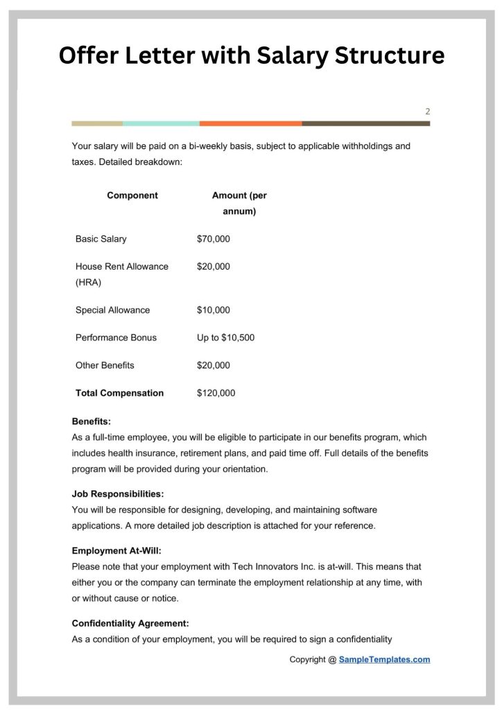 Offer-Letter-with-Salary-Structure Simple Offer-Letter-With-Salary-Structure Template