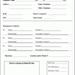 Personal Information Sheet 