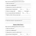 Personal Information Sheet 